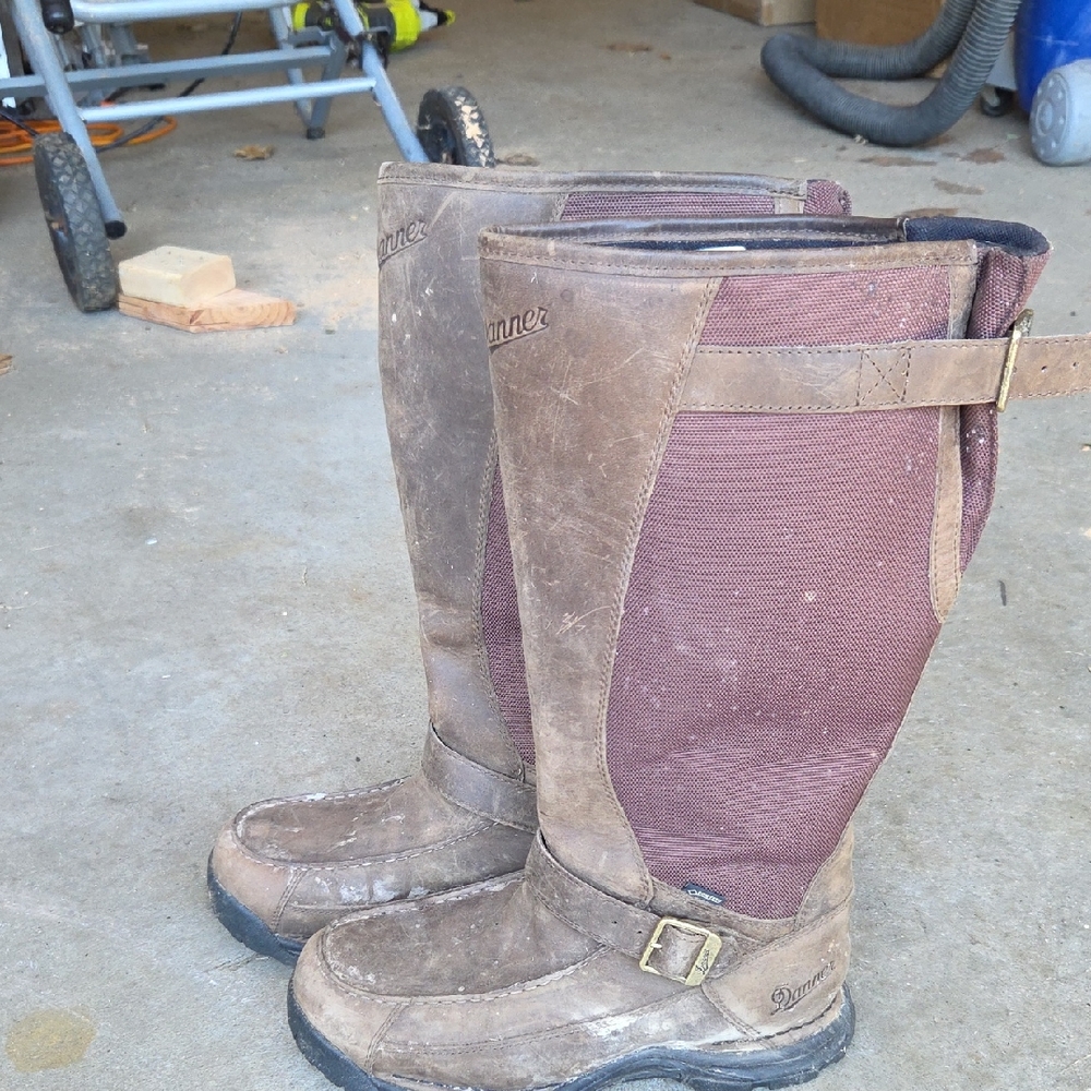 Danner Brown and Burgundy Snake Boots